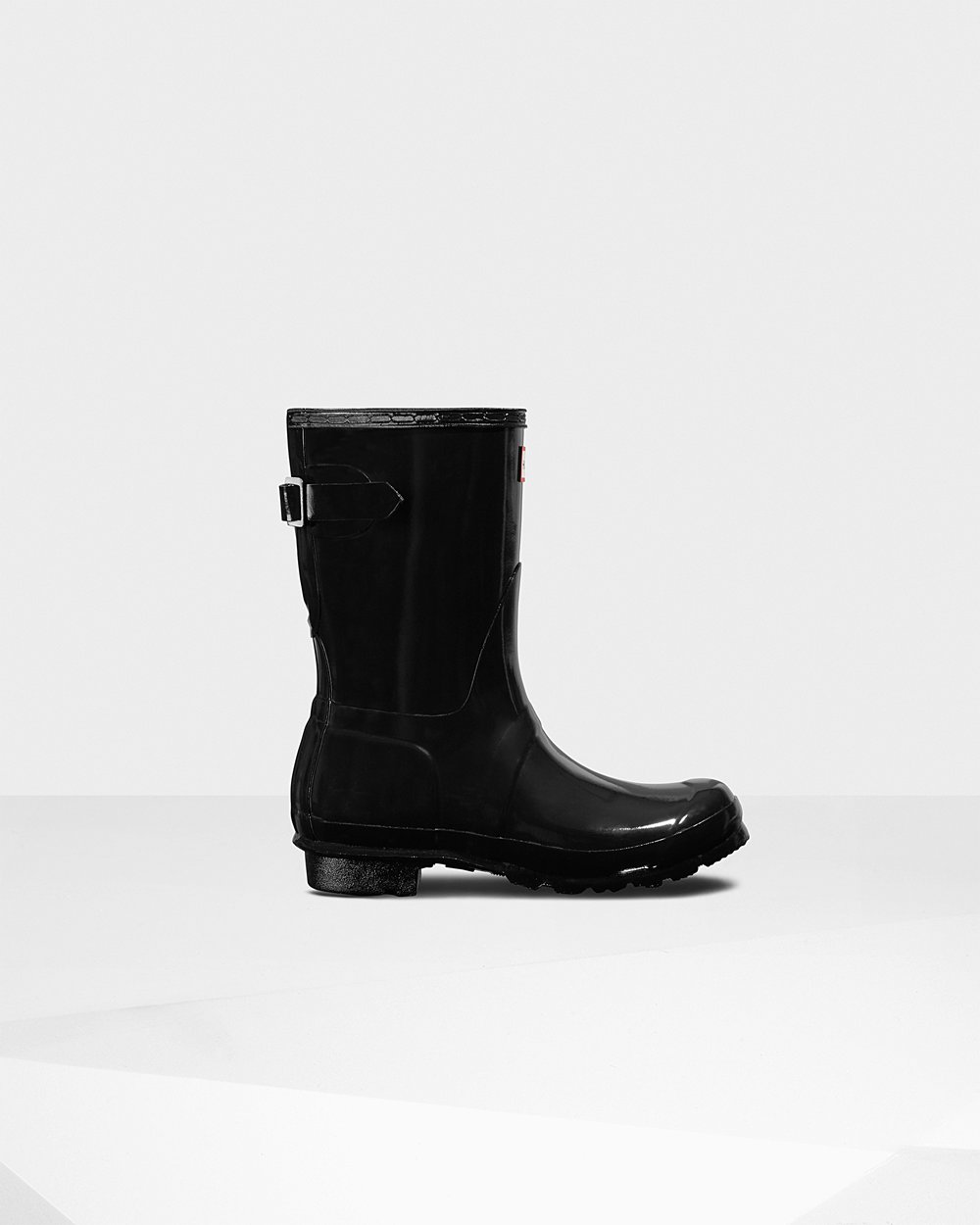 Botas De Cortas Original Back Adjustable Gloss Hunter Mujer - Negros - 472190CDW